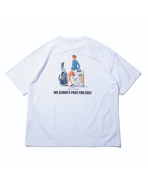 BENCH AT THE GREENE GOLF(ベンチアットザグリーンゴルフ)の「BENCH AT THE GREENE GOLF / Tシャツ(Tシャツ/カットソー・メンズ・ブラック/ホワイト/グリーン/ベージュ・MEDIUM/LARGE/X-LARGE)」の14枚目の写真