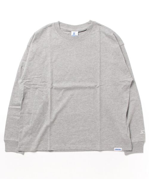 STARTER BLUE LABEL(スターターブルーレーベル)の「STARTER / BIG長袖Tシャツ / STBL-1634092(Tシャツ/カットソー・レディース・グレー/ブラック/カーキ/ネイビー/モカ/ラベンダー/ホワイト/ライトグレー・MEDIUM/LARGE/XX-LARGE/SMALL/X-LARGE)」の4枚目の写真