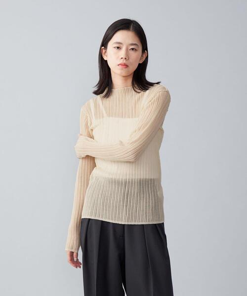 ＜CITEN＞ラメシアーボトルネックニット