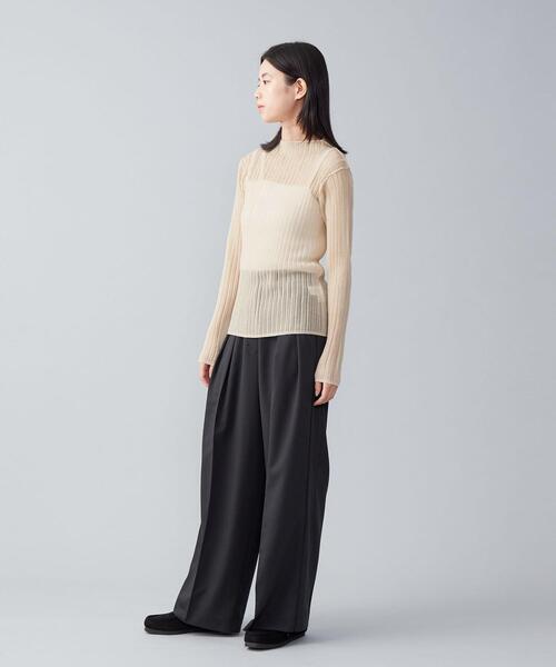 ＜CITEN＞ラメシアーボトルネックニット