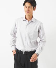 green label relaxing | コットン ナローストライプ スリム ショートワイドカラー ドレスシャツ -イージーアイロン-(ビジネスシャツ)