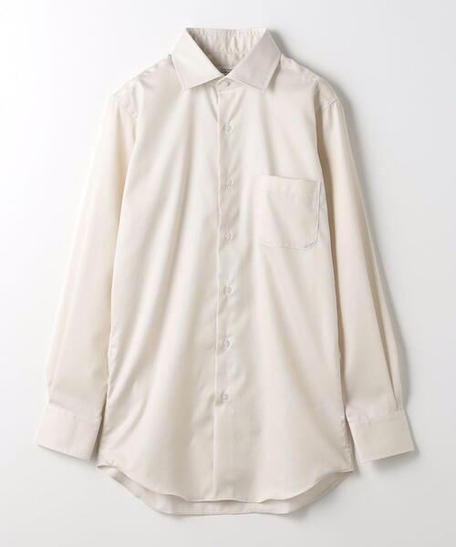 green label relaxing（グリーンレーベルリラクシング）の「コットン ナローストライプ スリム ショートワイドカラー ドレスシャツ -イージーアイロン-（ビジネスシャツ・メンズ・ライラック/ライム/ベージュ/ネイビー/ライトグレー・38cm/39cm/41cm/42cm/43cm/40cm/37cm）」の18枚目の写真