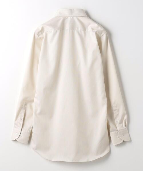 green label relaxing（グリーンレーベルリラクシング）の「コットン ナローストライプ スリム ショートワイドカラー ドレスシャツ -イージーアイロン-（ビジネスシャツ・メンズ・ライラック/ライム/ベージュ/ネイビー/ライトグレー・38cm/39cm/41cm/42cm/43cm/40cm/37cm）」の14枚目の写真