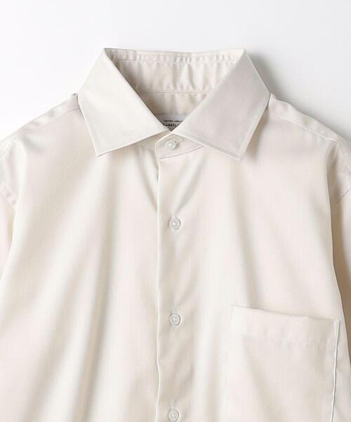 green label relaxing（グリーンレーベルリラクシング）の「コットン ナローストライプ スリム ショートワイドカラー ドレスシャツ -イージーアイロン-（ビジネスシャツ・メンズ・ライラック/ライム/ベージュ/ネイビー/ライトグレー・38cm/39cm/41cm/42cm/43cm/40cm/37cm）」の12枚目の写真