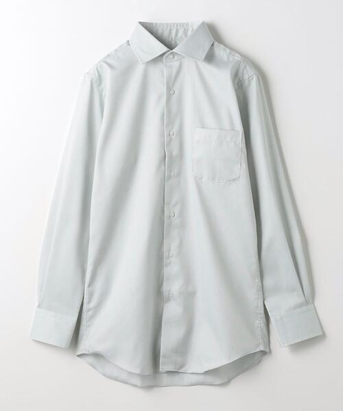 green label relaxing（グリーンレーベルリラクシング）の「コットン ナローストライプ スリム ショートワイドカラー ドレスシャツ -イージーアイロン-（ビジネスシャツ・メンズ・ライラック/ライム/ベージュ/ネイビー/ライトグレー・38cm/39cm/41cm/42cm/43cm/40cm/37cm）」の20枚目の写真