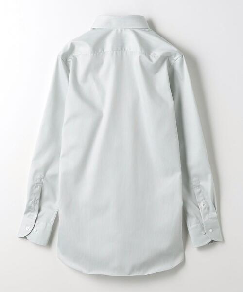 green label relaxing（グリーンレーベルリラクシング）の「コットン ナローストライプ スリム ショートワイドカラー ドレスシャツ -イージーアイロン-（ビジネスシャツ・メンズ・ライラック/ライム/ベージュ/ネイビー/ライトグレー・38cm/39cm/41cm/42cm/43cm/40cm/37cm）」の10枚目の写真