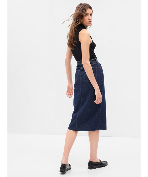 GAP（ギャップ）の「ウォッシュウェル デニム ペンシル ミディ