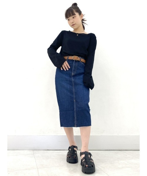 GAP（ギャップ）の「ウォッシュウェル デニム ペンシル ミディ