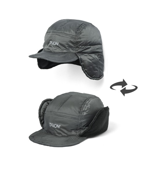 TAION(タイオン)の「【 TAION / タイオン 】 ベーシックドッグイヤーダウンキャップ BASIC DOG EAR DOWN CAP TAION-221A ICQ(キャップ・レディース・ネイビー/ブラック/オリーブドラブ/カーキ/チャコール・FREE)」の3枚目の写真