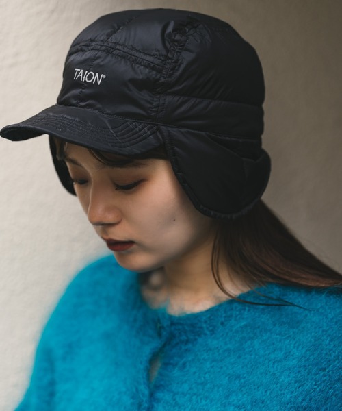 TAION(タイオン)の「【 TAION / タイオン 】 ベーシックドッグイヤーダウンキャップ BASIC DOG EAR DOWN CAP TAION-221A ICQ(キャップ・レディース・ネイビー/ブラック/オリーブドラブ/カーキ/チャコール・FREE)」の6枚目の写真
