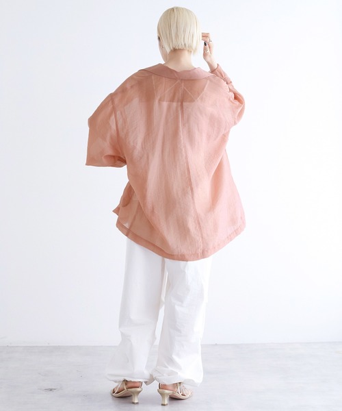 w closet ボアジャケット サイズF ピンク モコモコプードルアウター