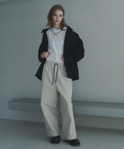 DOOPZ（ドープス）の「COTTON NYLON BALLOON WIDE PANTS - コットンナイロンバルーンワイドパンツ（その他パンツ・メンズ・ブラック/ライトグレー・MEDIUM/SMALL/LARGE）」の13枚目の写真