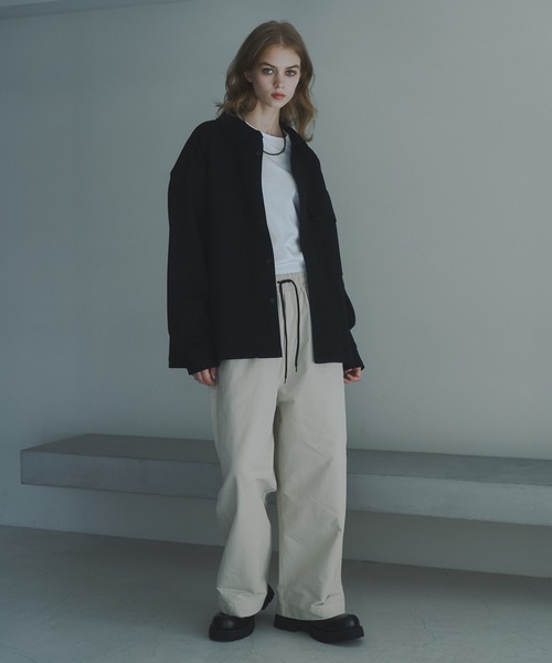 DOOPZ（ドープス）の「COTTON NYLON BALLOON WIDE PANTS - コットンナイロンバルーンワイドパンツ（その他パンツ・メンズ・ブラック/ライトグレー・MEDIUM/SMALL/LARGE）」の12枚目の写真