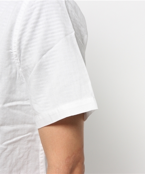 WEGO（ウィゴー）の「WEGO/綿麻アンサンブルシャツ（シャツ/ブラウス・メンズ・ターコイズブルー/ロイヤルブルー/ワイン/ライトピンク/ホワイト・MEDIUM/LARGE）」の11枚目の写真