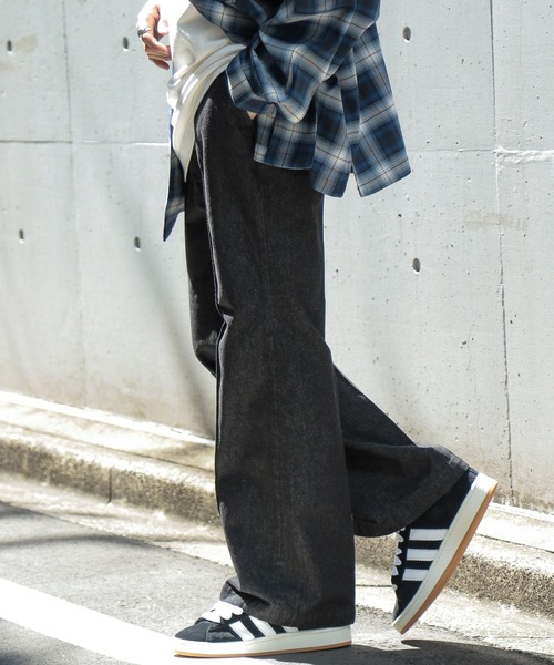 RAGEBLUE（レイジブルー）の「BLUEVER/デニムライクフレアスラックス