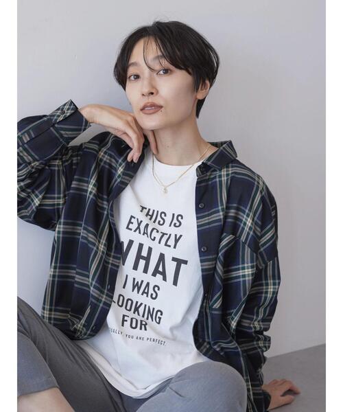 AMERICAN HOLIC（アメリカンホリック）の「イージーケアチェックシャツ（シャツ/ブラウス・レディース・レッド系その他7/ブルー系その他5/ブラック系その他3/ブラウン系その他4/ホワイト系その他7・L/M）」の11枚目の写真