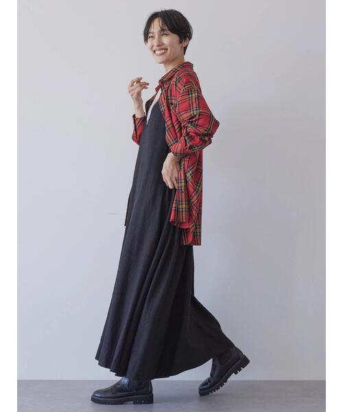 AMERICAN HOLIC（アメリカンホリック）の「イージーケアチェックシャツ（シャツ/ブラウス・レディース・レッド系その他7/ブルー系その他5/ブラック系その他3/ブラウン系その他4/ホワイト系その他7・L/M）」の16枚目の写真