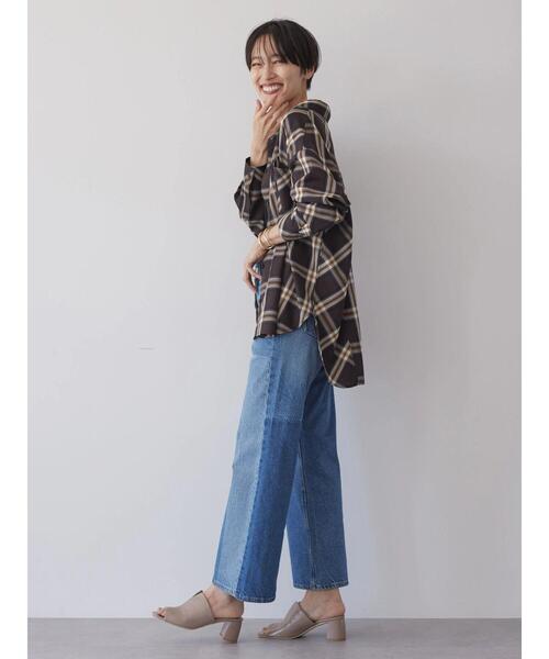 AMERICAN HOLIC（アメリカンホリック）の「イージーケアチェックシャツ（シャツ/ブラウス・レディース・レッド系その他7/ブルー系その他5/ブラック系その他3/ブラウン系その他4/ホワイト系その他7・L/M）」の22枚目の写真