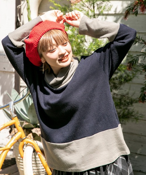 チャイハネ（チャイハネ）の「【チャイハネ】リデナータートルネックトップス（その他トップス・レディース・パープル/ブラウン/グリーン/ネイビー・FREE）」の3枚目の写真