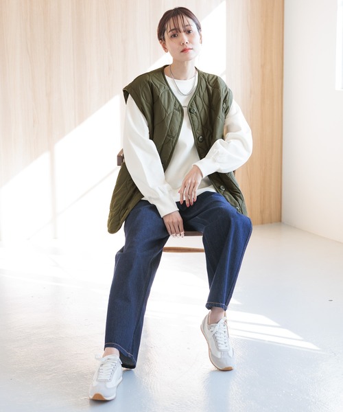 GLOBAL WORK(グローバルワーク)の「GOODデニムバギーパンツ/961097(デニムパンツ・レディース・ネイビー/ブルー/ライトブルー/ブラック/アイボリー/スカイブルー/サックスブルー/グレー・LARGE/MEDIUM/SMALL/X-SMALL)」の9枚目の写真