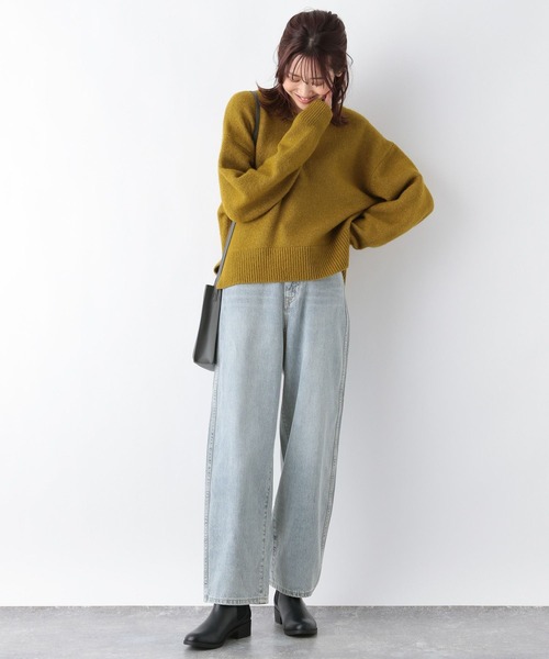 GLOBAL WORK(グローバルワーク)の「GOODデニムバギーパンツ/961097(デニムパンツ・レディース・ネイビー/ブルー/ライトブルー/ブラック/アイボリー/スカイブルー/サックスブルー/グレー・LARGE/MEDIUM/SMALL/X-SMALL)」の19枚目の写真