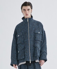 sulvamサルバム 23AW FANCY TWEED OVER BLOUSON sulvam / サルバム】FANCY TWEED OVER BLOUSON/ファンシー