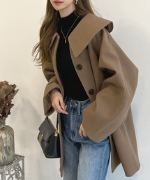 ミドル丈ビッグカラーコート