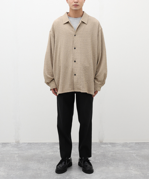 B.C STOCK（ベーセーストック）の「シャーリングレースシャツ（シャツ/ブラウス・メンズ・グレー/ベージュ/ブラック・MEDIUM/LARGE）」の21枚目の写真