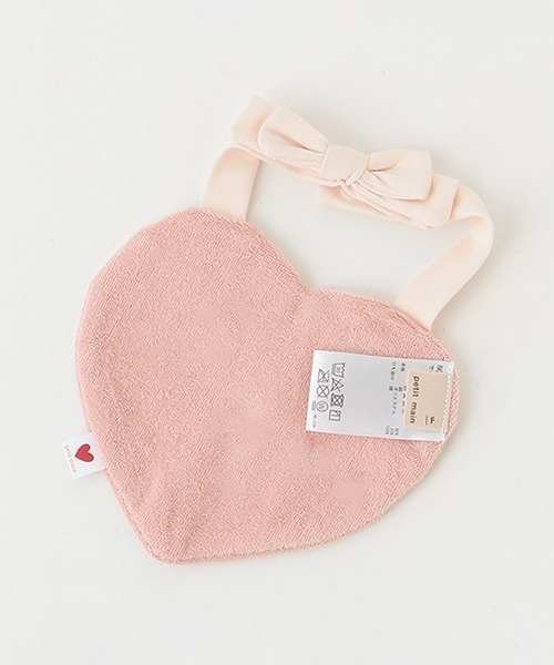 petit main（プティマイン）の「ハートスタイ（スタイ/よだれかけ・キッズ・ピンク/レッド・FREE）」の3枚目の写真