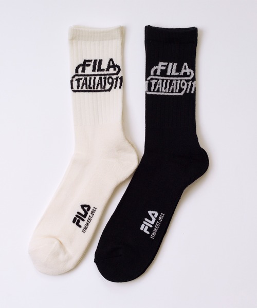 FILA(フィラ)の「FILA/フィラ 2足セット 靴下 ショート丈ソックス 足底パイル ブランド ロゴ 大人用 くつした 25~27cm(ソックス/靴下・メンズ・その他4/その他2/その他1/その他3・25-27CM)」の1枚目の写真