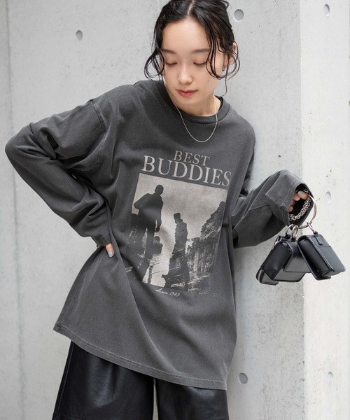 WEGO(ウィゴー)の「WEGO/ピグメントロンT(Tシャツ/カットソー・レディース・その他2/その他4/その他1/その他5/その他3・FREE)」の4枚目の写真