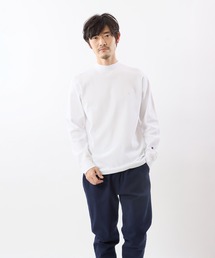 【Champion/チャンピオン】メンズ ベーシック モックネックロングスリーブTシャツ