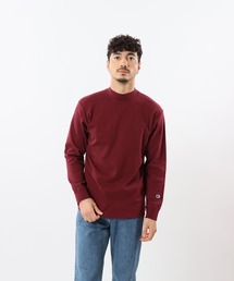 【Champion/チャンピオン】メンズ ベーシック モックネックロングスリーブTシャツ