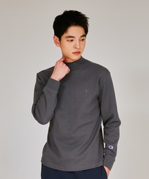 【Champion/チャンピオン】メンズ ベーシック モックネックロングスリーブTシャツ