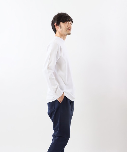 Champion（チャンピオン）の「【Champion/チャンピオン】メンズ ベーシック モックネックロングスリーブTシャツ（Tシャツ/カットソー・メンズ・チャコール/オフホワイト/ブラック/マルーン/ネイビー/オリーブ・LARGE/X-LARGE/MEDIUM/SMALL）」の9枚目の写真