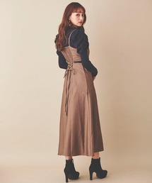 サイドスリットバックレースアップジャンスカ