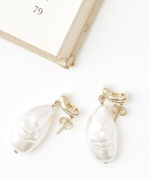 Chez toi（シェトワ）の「ニュアンスパールピアス（ピアス（両耳用）・レディース・ゴールド・FREE）」の8枚目の写真