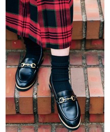 リブ　イン　コンフォート　スニーカー感覚で履ける　上品ビットローファー〈ブラック〉