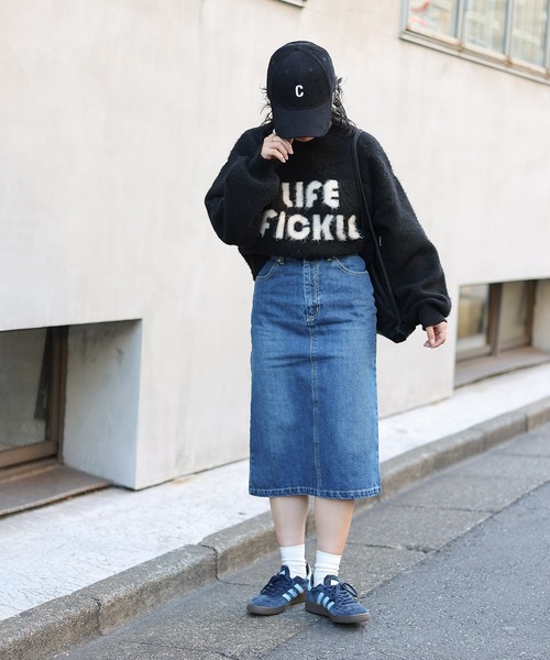 COLONY 2139（コロニートゥーワンスリーナイン）の「バックスリットミディ丈デニムスカート（デニムスカート・レディース・ブラック/サックスブルー/ブルー/ダークブルー/ライトグレー/ネイビー・SMALL/MEDIUM）」の19枚目の写真