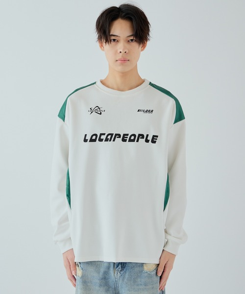 Theater code（シアターコード）の「▲racing sweat shirt / レーシング スウェットシャツ ゲームシャツ トレーナー（スウェット・メンズ・ライトベージュ/ブラック/ホワイト・3/2）」の8枚目の写真