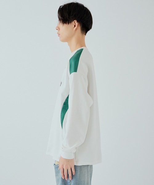 Theater code（シアターコード）の「▲racing sweat shirt / レーシング スウェットシャツ ゲームシャツ トレーナー（スウェット・メンズ・ライトベージュ/ブラック/ホワイト・3/2）」の9枚目の写真