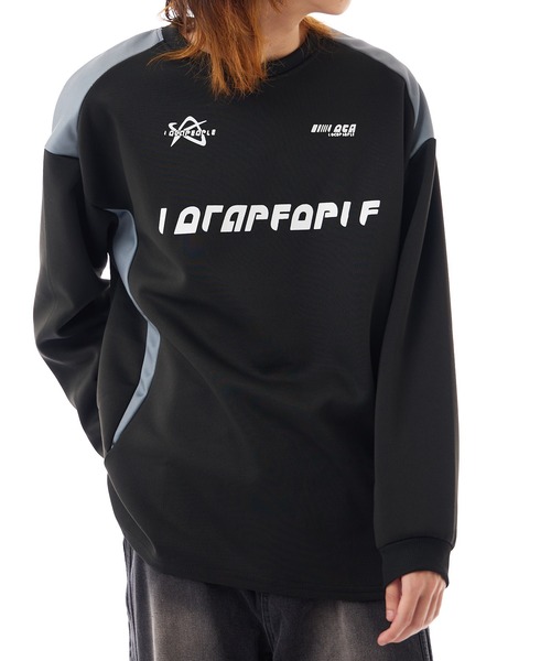 Theater code（シアターコード）の「▲racing sweat shirt / レーシング スウェットシャツ ゲームシャツ トレーナー（スウェット・メンズ・ライトベージュ/ブラック/ホワイト・3/2）」の22枚目の写真