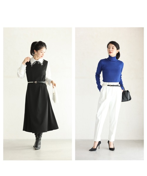 cawaii（カワイイ）の「ウエストにエレガントなポイント。ドッキングパールベルト（ベルト・レディース・ホワイト・FREE）」の14枚目の写真