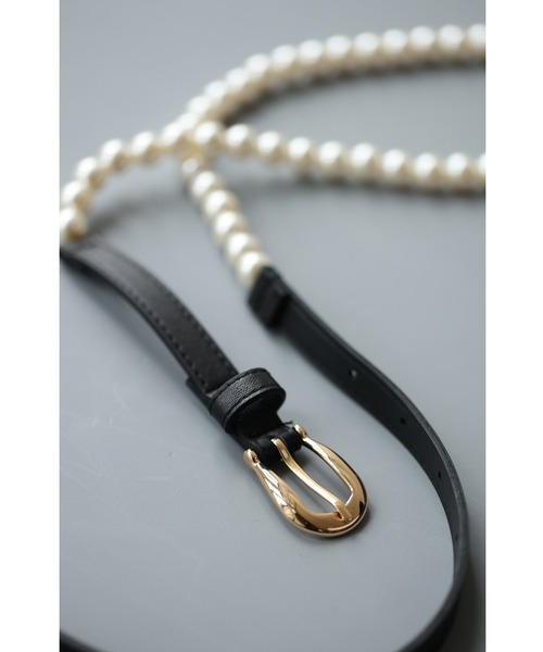 cawaii（カワイイ）の「ウエストにエレガントなポイント。ドッキングパールベルト（ベルト・レディース・ホワイト・FREE）」の17枚目の写真