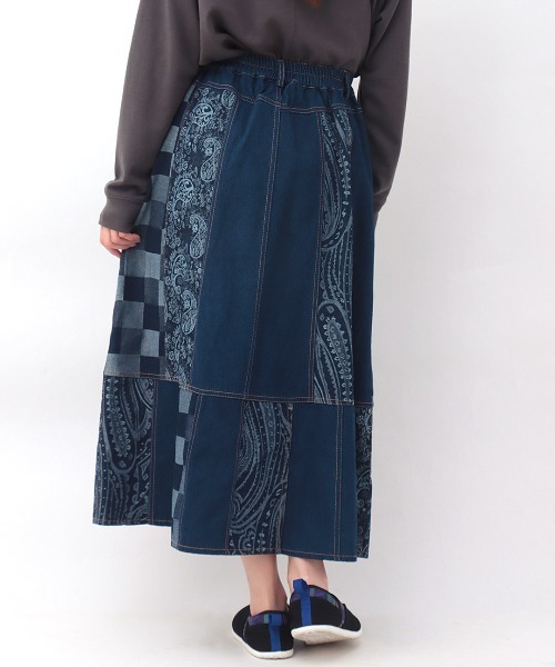 チチカカ(チチカカ)の「デニムパッチスカート(スカート・レディース・インディゴブルー/ブルー・MEDIUM/LARGE)」の10枚目の写真