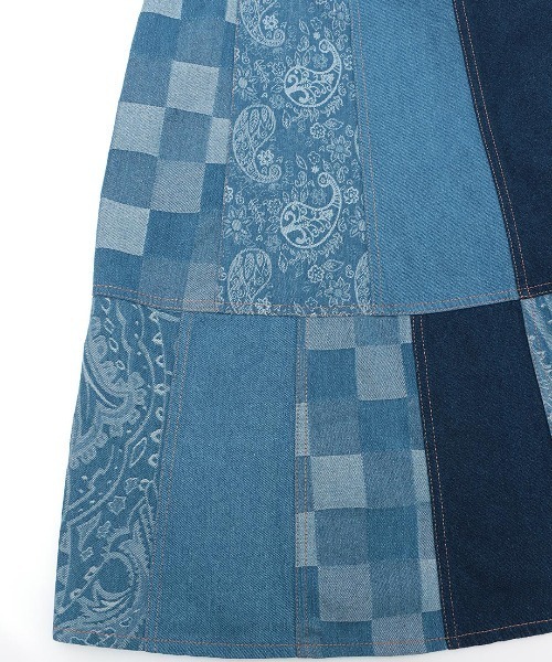 チチカカ(チチカカ)の「デニムパッチスカート(スカート・レディース・インディゴブルー/ブルー・MEDIUM/LARGE)」の14枚目の写真