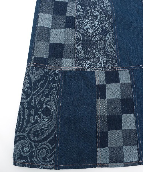 チチカカ(チチカカ)の「デニムパッチスカート(スカート・レディース・インディゴブルー/ブルー・MEDIUM/LARGE)」の15枚目の写真