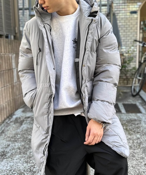 セール】【SETUP7】リラックスフィット中綿ダウンモッズコート KNF037