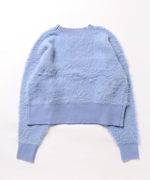 cepo（セポ）の「ふわふわフェザーヤーンクルーネックニット（ニット/セーター・レディース・グレー/ブルー/オフホワイト/キャメル/イエロー・M）」の7枚目の写真