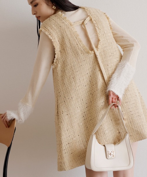 【セレモニー/通勤対応】【新色追加】ハンドルリボンワンショルダーバッグ